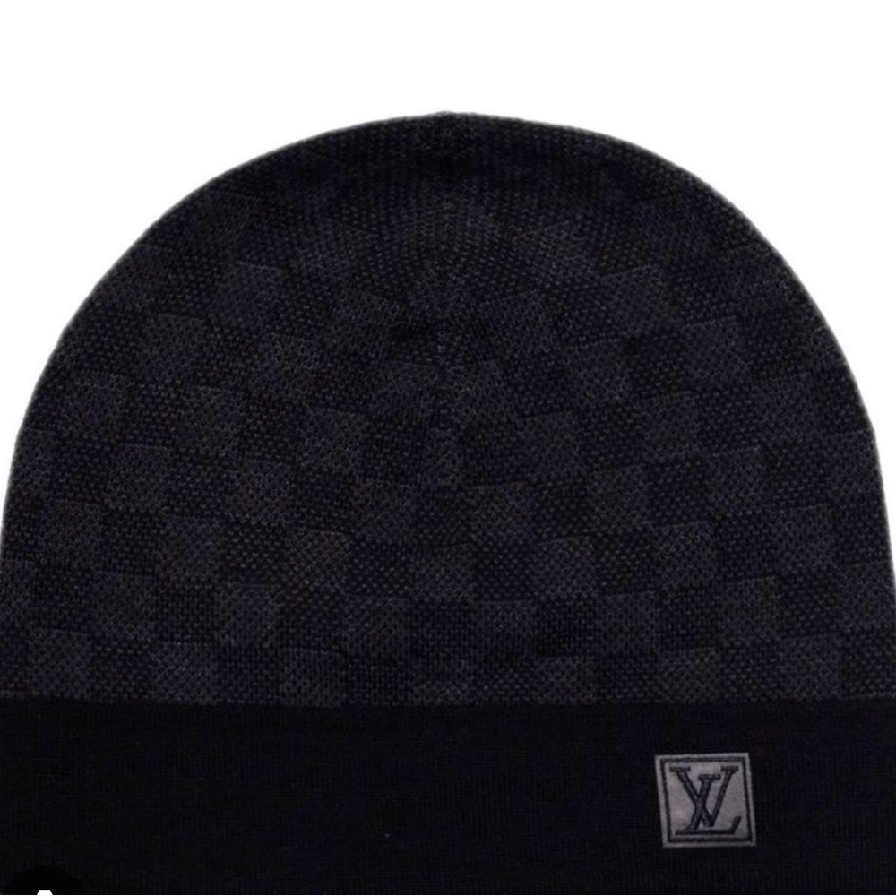 Louis Vuitton Dark Checkered Knit Beanie